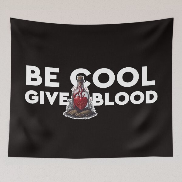 Item preview, Be Cool Give Blood Heart In SOS Bottle White Typography designed and sold by Zazizu.