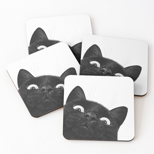 Item preview, Funny black cat designed and sold by Valeriya Korenkova Kodamorkovkart.