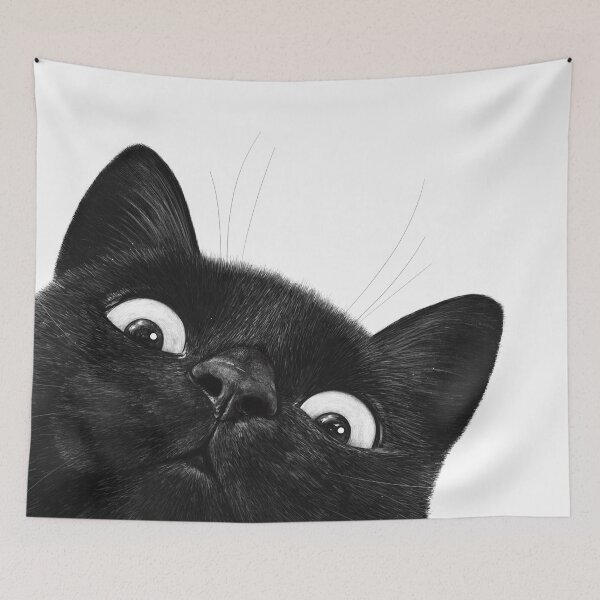 Item preview, Funny black cat designed and sold by Valeriya Korenkova Kodamorkovkart.