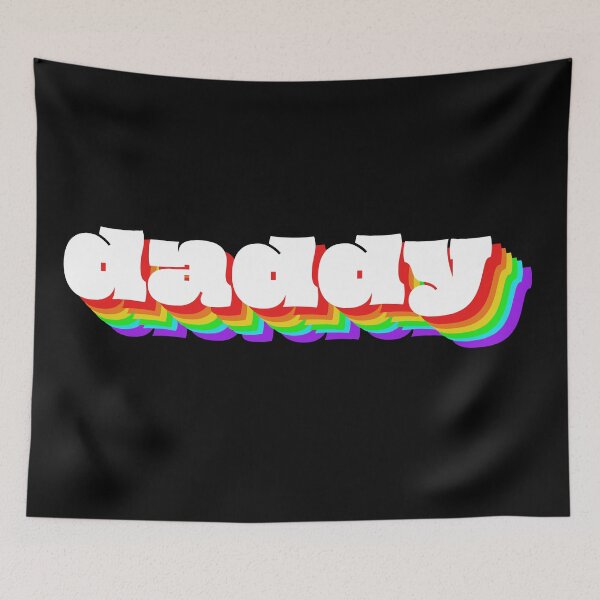Item preview, daddy rainbow text designed and sold by zoocuties.