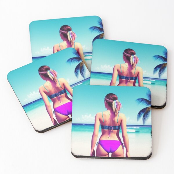 Item preview, Sexy Beach Babe Swimwear Palms Sand Sun Water designed and sold by Michael Voyler.