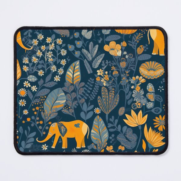 Artikelvorschau, Safari-Stil mit Blumen und Elefanten entworfen und verkauft von MONDOPLY.