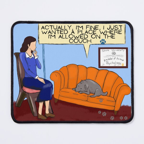 Item preview, A dog and a psychologist designed and sold by HappyMissPsycho.