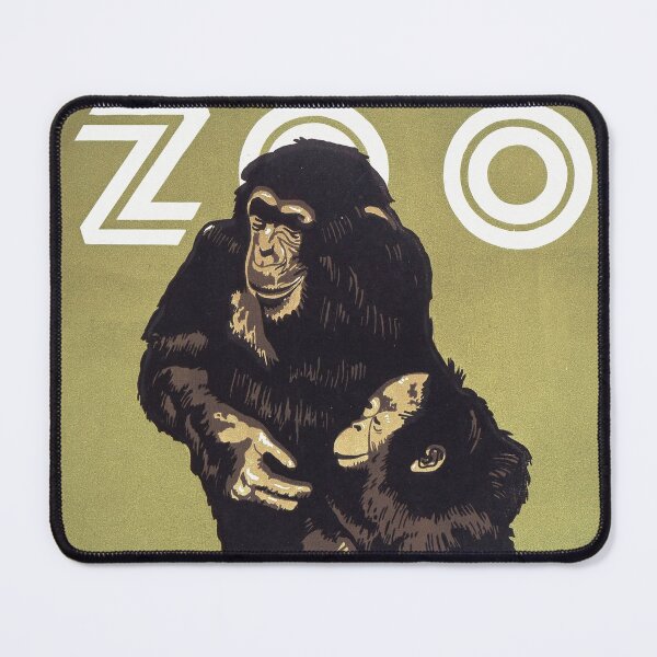 Item preview, VISIT THE ZOO Chimpanzees Apes WPA Pennsylvania Art Project Vintage Poster designed and sold by retroposters.