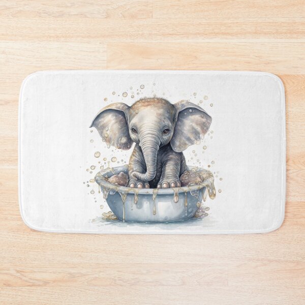 Item preview, Baby Elephant in the Bathtub #001 designed and sold by ArtworkbyJM.