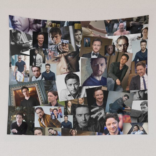Item preview, James McAvoy Seamless Abstract Photo Collage designed and sold by GoghGetta.