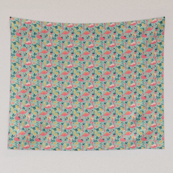Artikelvorschau, Summer Pattern with Flamingos and Pineapples #4 entworfen und verkauft von FantasySoul.