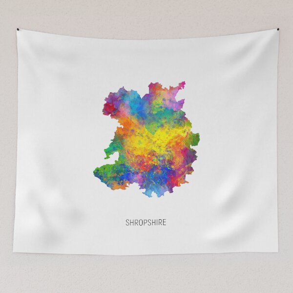 Item preview, Shropshire Watercolor Map designed and sold by ArtPrints.