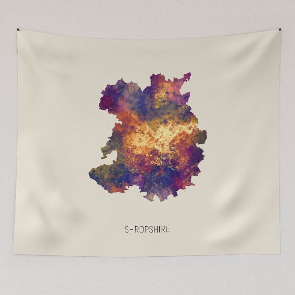 Item preview, Shropshire Watercolor Map designed and sold by ArtPrints.