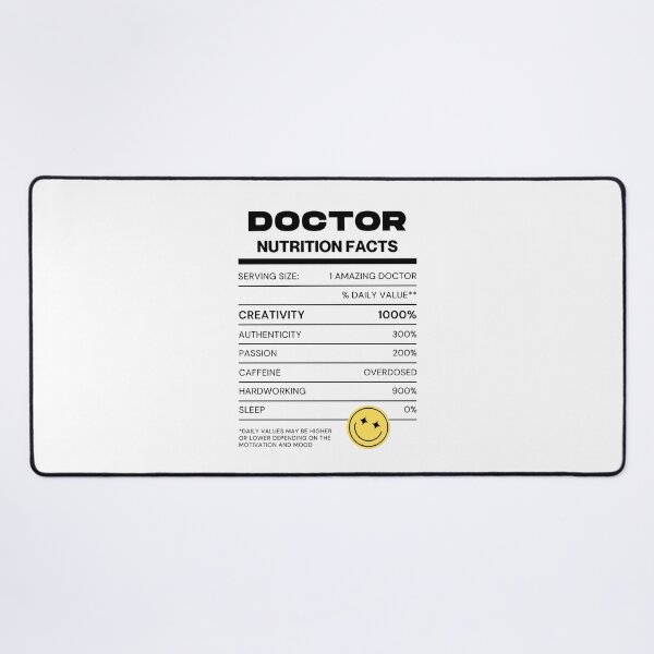Item preview, Doctor Nutrition Facts, Funny Gift Design designed and sold by teebubbleshop.