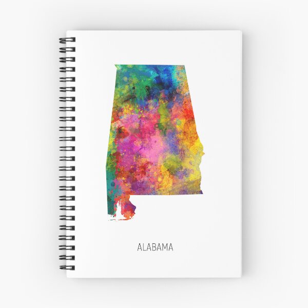 Item preview, Alabama Watercolor Map designed and sold by ArtPrints.