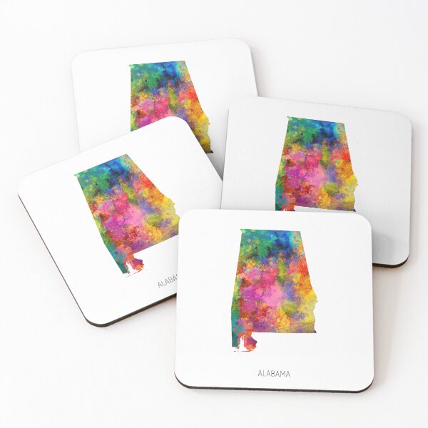 Item preview, Alabama Watercolor Map designed and sold by ArtPrints.