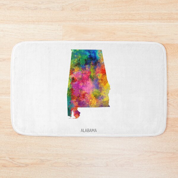 Item preview, Alabama Watercolor Map designed and sold by ArtPrints.