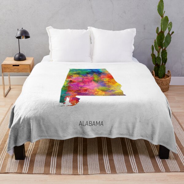 Item preview, Alabama Watercolor Map designed and sold by ArtPrints.