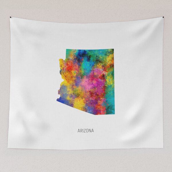Item preview, Arizona Watercolor Map designed and sold by ArtPrints.