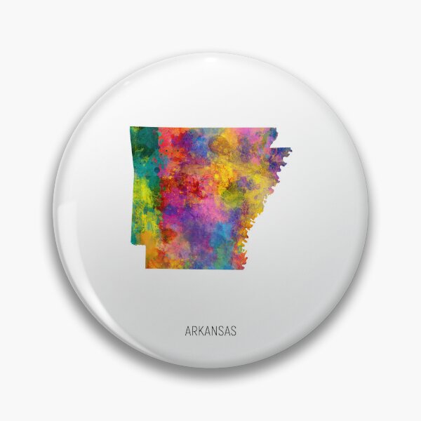 Item preview, Arkansas Watercolor Map designed and sold by ArtPrints.