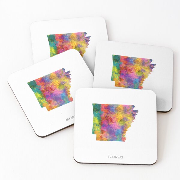Item preview, Arkansas Watercolor Map designed and sold by ArtPrints.
