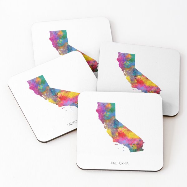 Item preview, California Watercolor Map designed and sold by ArtPrints.