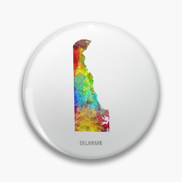 Item preview, Delaware Watercolor Map designed and sold by ArtPrints.