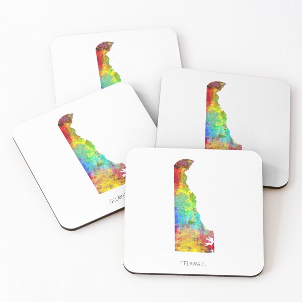 Item preview, Delaware Watercolor Map designed and sold by ArtPrints.