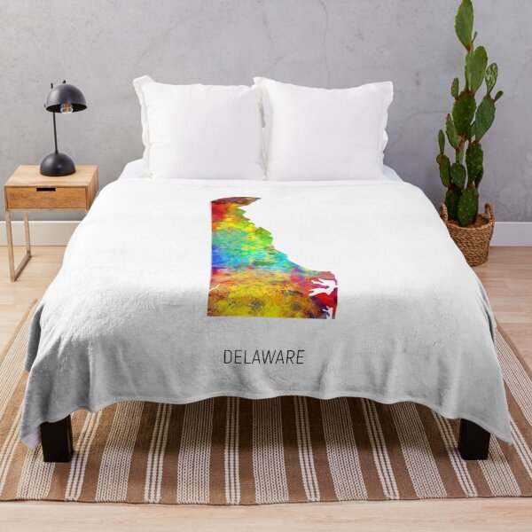 Item preview, Delaware Watercolor Map designed and sold by ArtPrints.