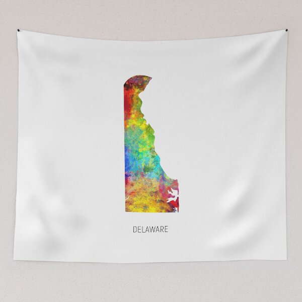 Item preview, Delaware Watercolor Map designed and sold by ArtPrints.