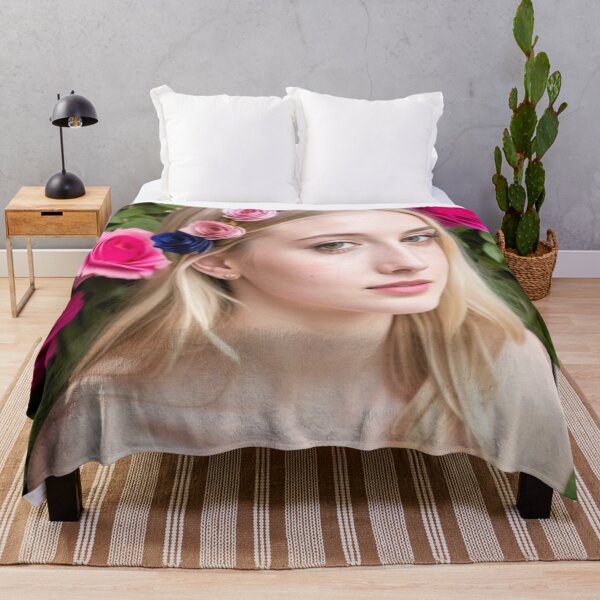 Item preview, Cute Blonde Model Flower Power Fashion designed and sold by Michael Voyler.