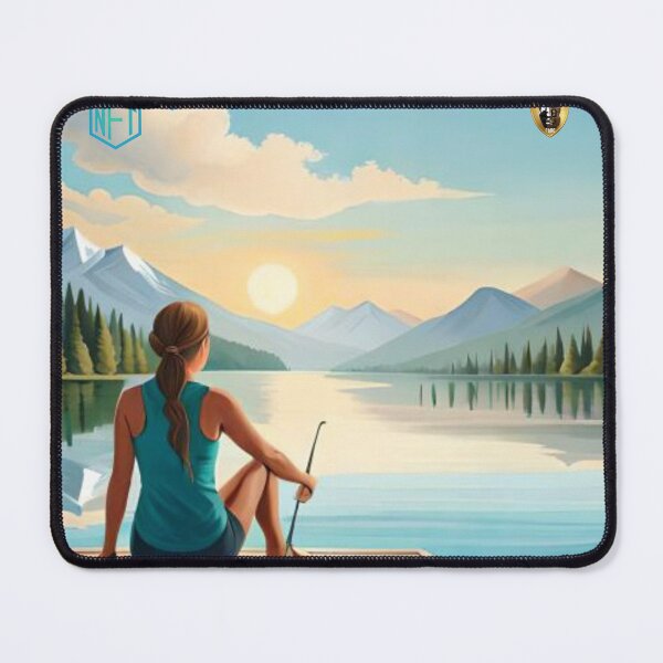 Item preview, Woman Reflecting by the Lake designed and sold by LoFaroShop.