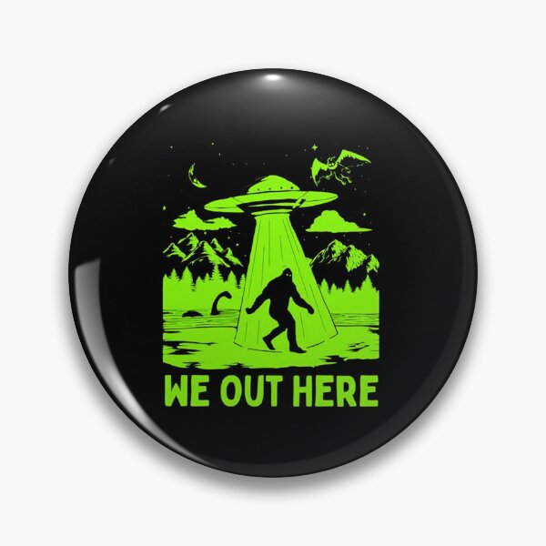 Item preview, Cryptids We Out Here Bigfoot Mothman designed and sold by niradrastis.