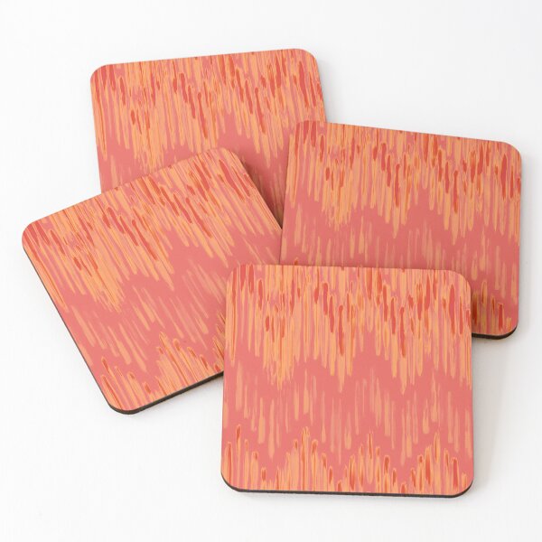 Item preview, Oil paint Ikat Pattern red pink colors designed and sold by Maitri-Sanghvi1.