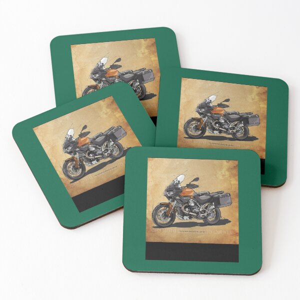 Item preview, 2013 Moto Guzzi Stelvio 1200 NTX Original Drawing Vintage Background Graphic  designed and sold by BRBDesignsCo.