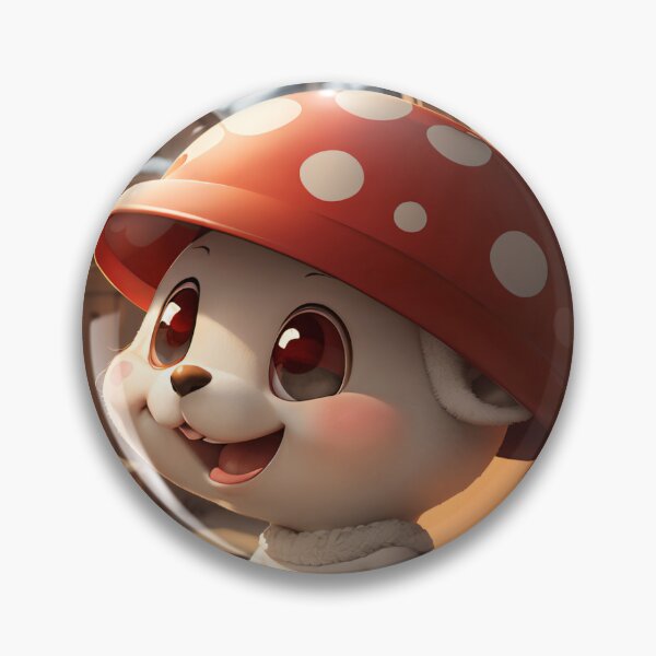 Item preview, cute fuzzy happy little mushroom funguy designed and sold by Digital-Hijinx.