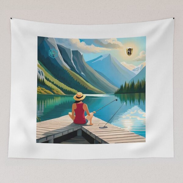 Item preview,  Woman Practicing Self-Reflection by the Lake designed and sold by LoFaroShop.
