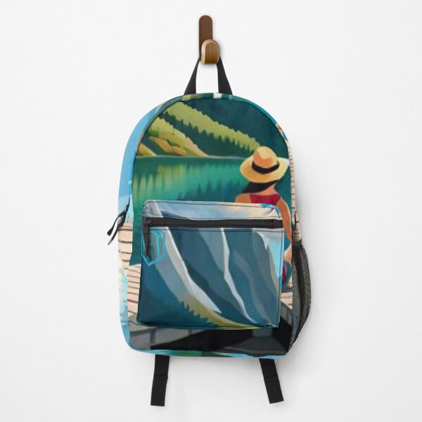 Item preview, Woman Practicing Self-Reflection by the Lake designed and sold by LoFaroShop.