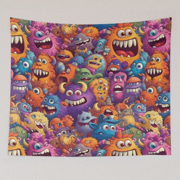 Item preview, Cute furry monster pattern 3 designed and sold by obstinator.