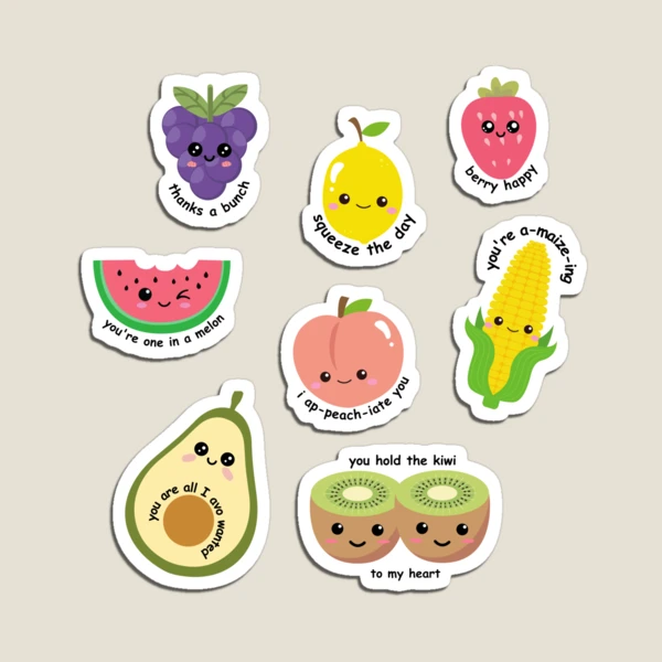 Cute fruit puns Magnet for Sale by ana413