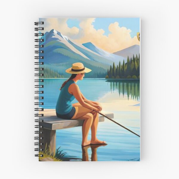 Item preview, Woman Practicing Self-Reflection by the Lake designed and sold by LoFaroShop.