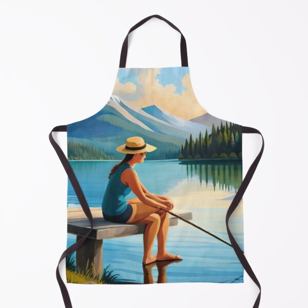 Item preview, Woman Practicing Self-Reflection by the Lake designed and sold by LoFaroShop.