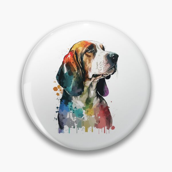 Item preview, Bassett Hound dog watercolor portrait designed and sold by Gerald Waters.