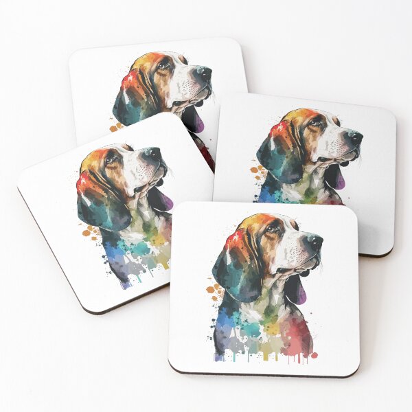 Item preview, Bassett Hound dog watercolor portrait designed and sold by Gerald Waters.