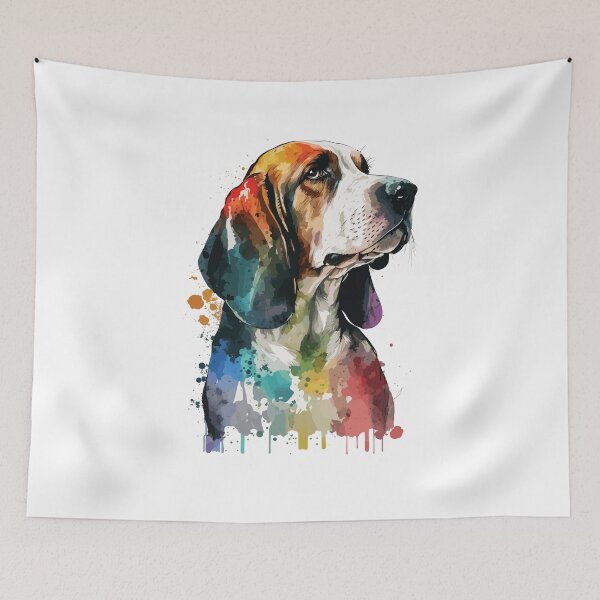 Item preview, Bassett Hound dog watercolor portrait designed and sold by Gerald Waters.