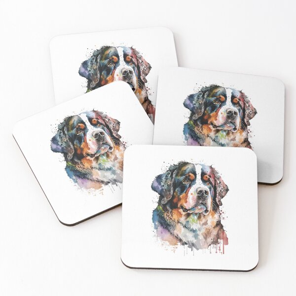 Artikelvorschau, Berner Sennenhund-Aquarellporträt entworfen und verkauft von Gerald Waters.
