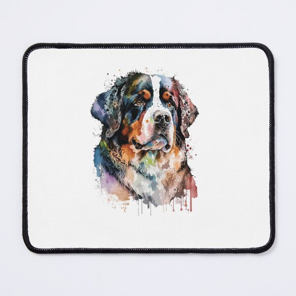 Artikelvorschau, Berner Sennenhund-Aquarellporträt entworfen und verkauft von Gerald Waters.
