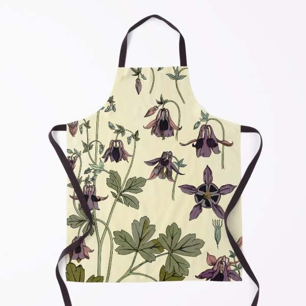 Item preview, French botanical flower plate - Maurice Verneuil - Ancolie designed and sold by Gardenlibrary.