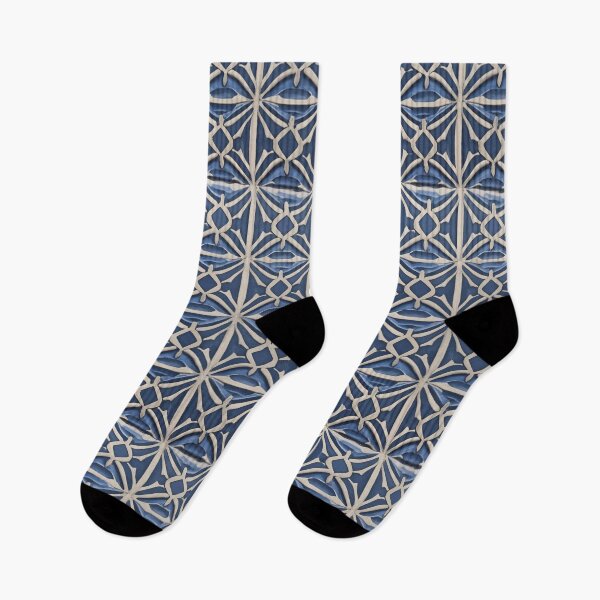 Item preview, Retro Tile Pattern blue shades with light silver designed and sold by RetroTile.