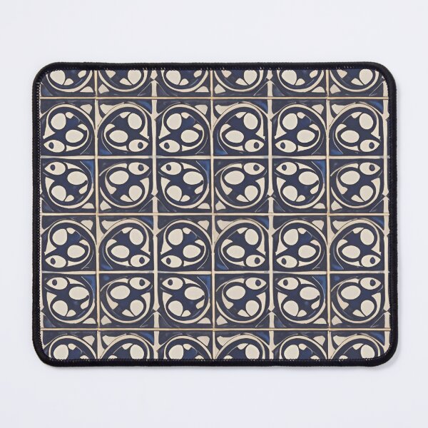 Artikelvorschau, Retro Tile Pattern dark blue and milky white entworfen und verkauft von RetroTile.