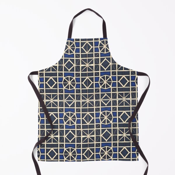Artikelvorschau, Retro Tile Pattern dark blue shades with beige entworfen und verkauft von RetroTile.