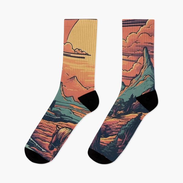 Item preview, A Woman on Horseback Looking at a Beautiful Landscape- Vintage Outdoors designed and sold by GVRDesign.