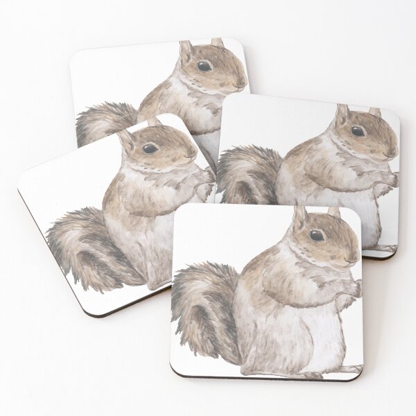 Item preview, Japanese white bellied brown squirrel oil painting designed and sold by GenoKrei60.