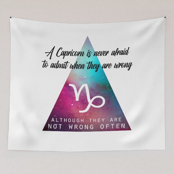 Item preview, Geometrical Capricorn Zodiac Sign Quote designed and sold by Martina Mladenova.